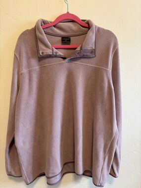 32 Degrees Mauve Snap-Button Cowl Fleece Pullover